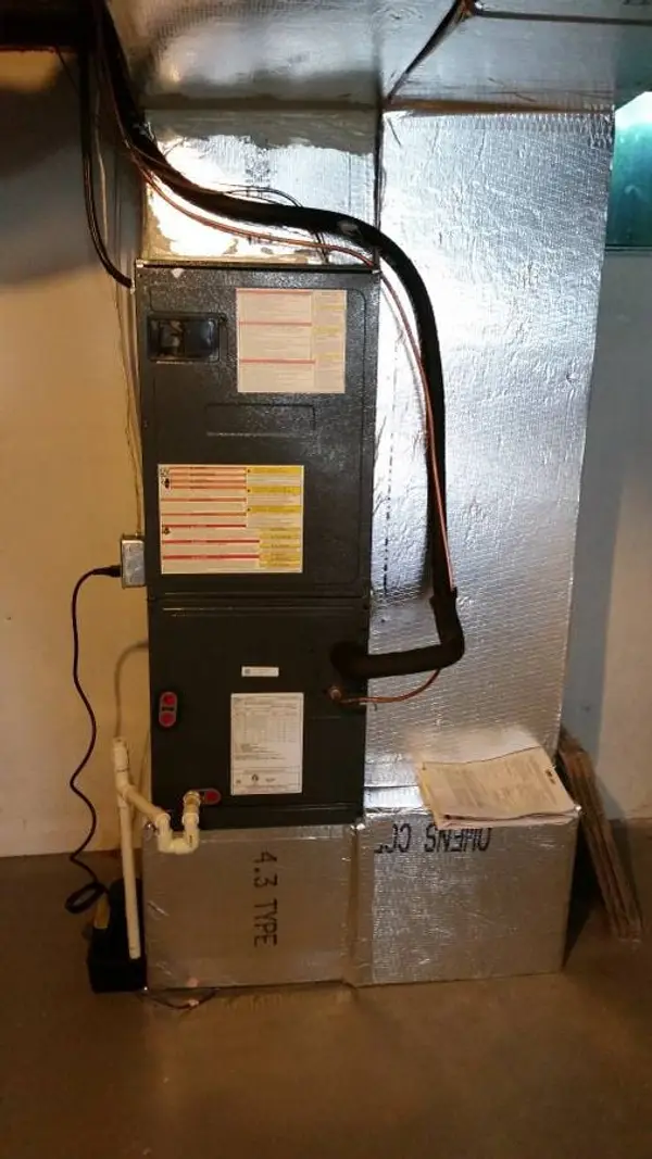 Interior residential air-handler installation