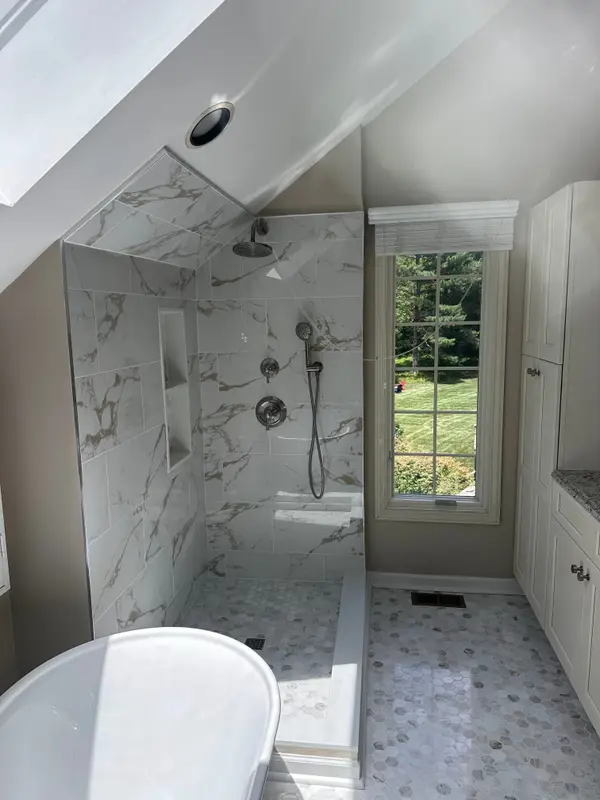 Bathroom renovation shown on the Berwyn Kitchen and Bath profile