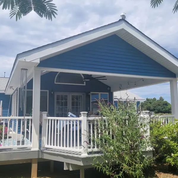 Covered deck and outdoor living area