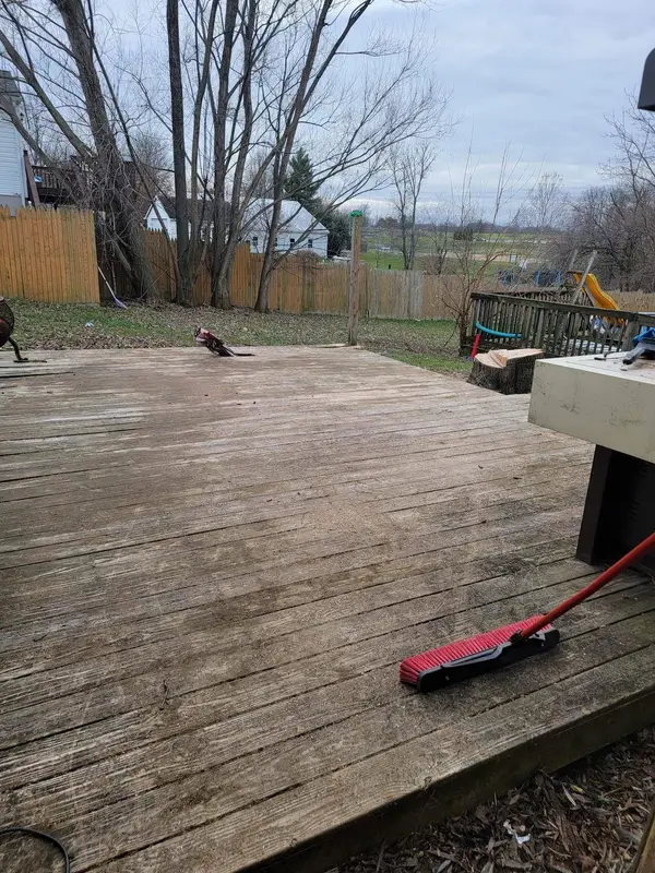 Deck and surrounding area after cleanup