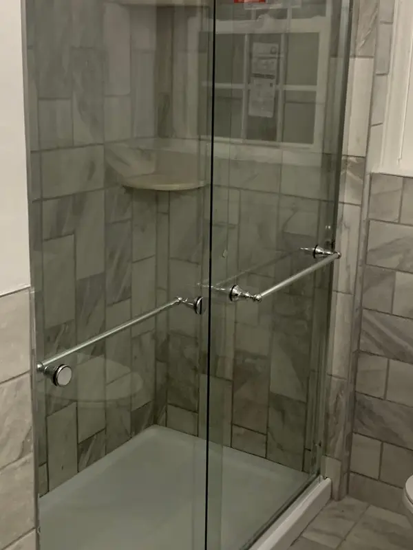 Completed tiled shower installation by Montco Handyman
