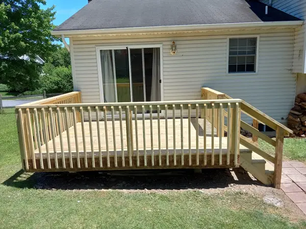 Wood deck and railing