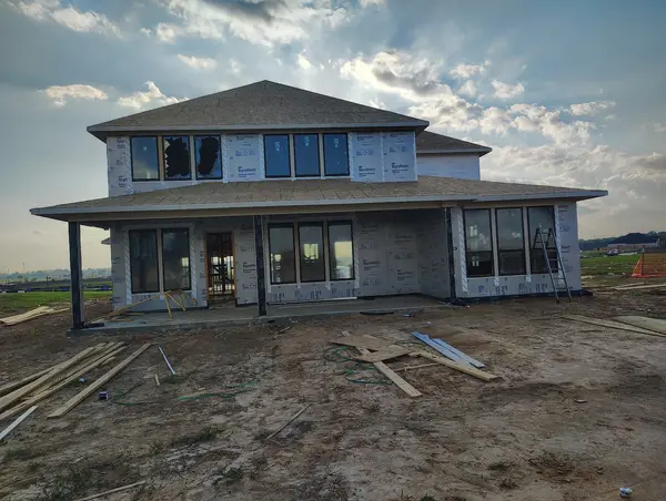 House exterior during construction