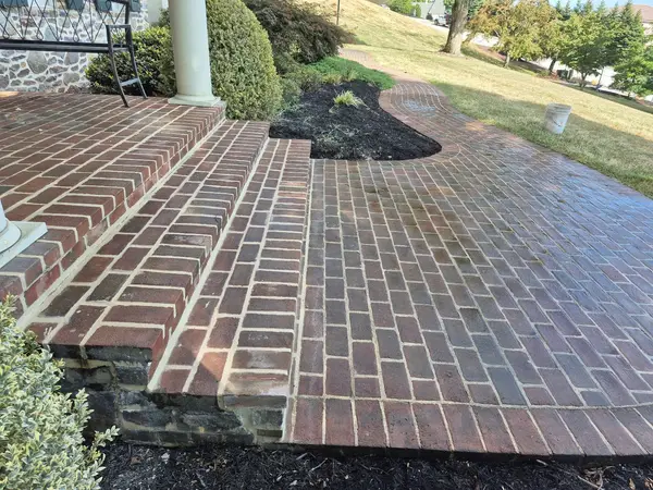 Brick steps and landing
