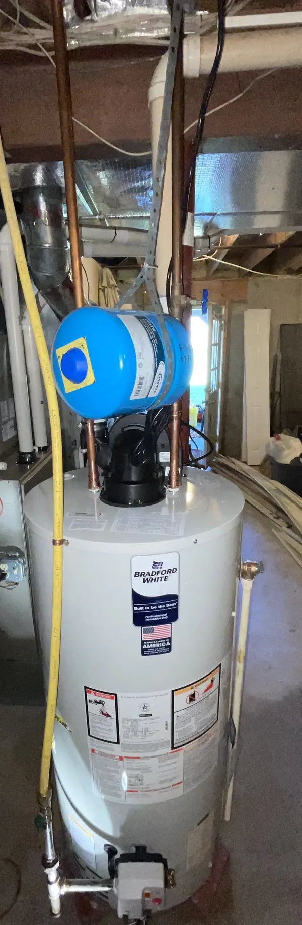 Water heater and plumbing
