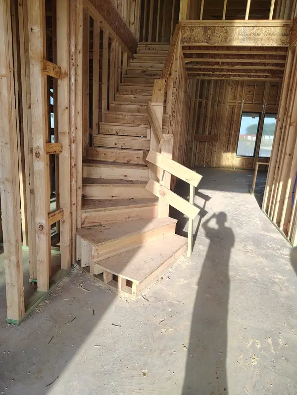 Wood stair framing