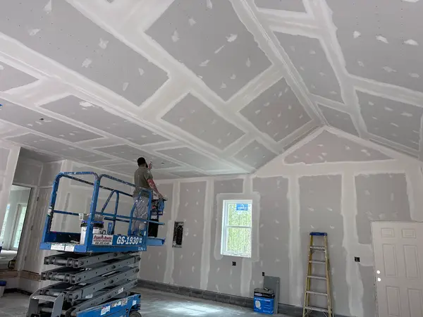 Ceiling finishing from a lift