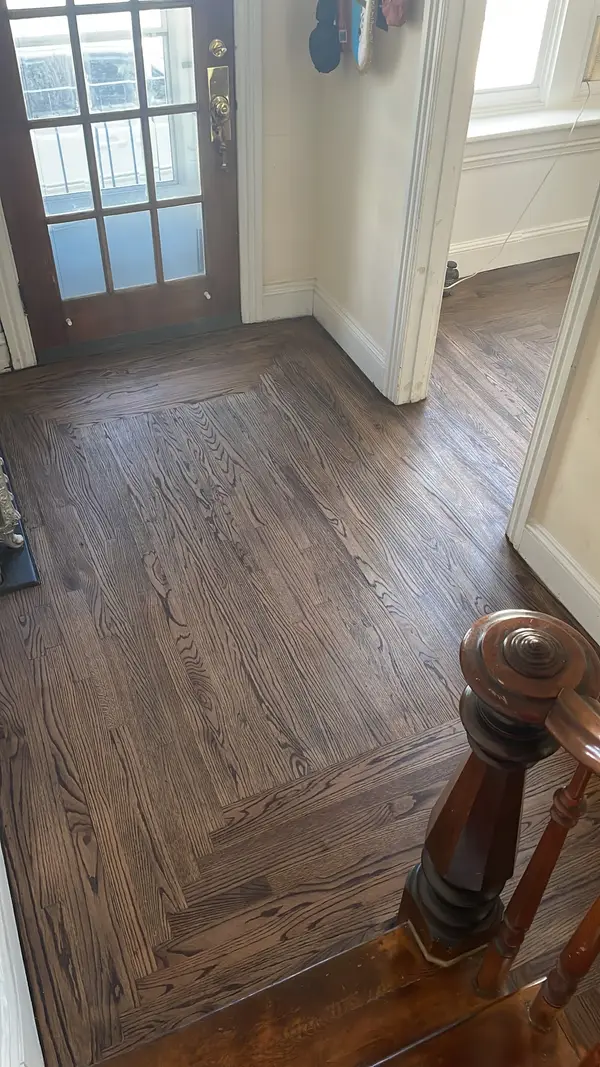 Wood floor hallway