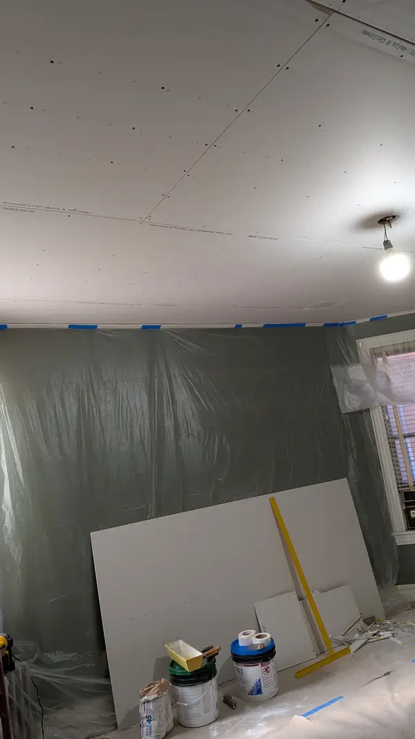 Drywall ceiling installation