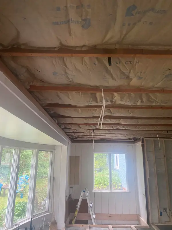 Ceiling work before finishing