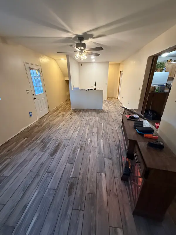 Living-room flooring installation