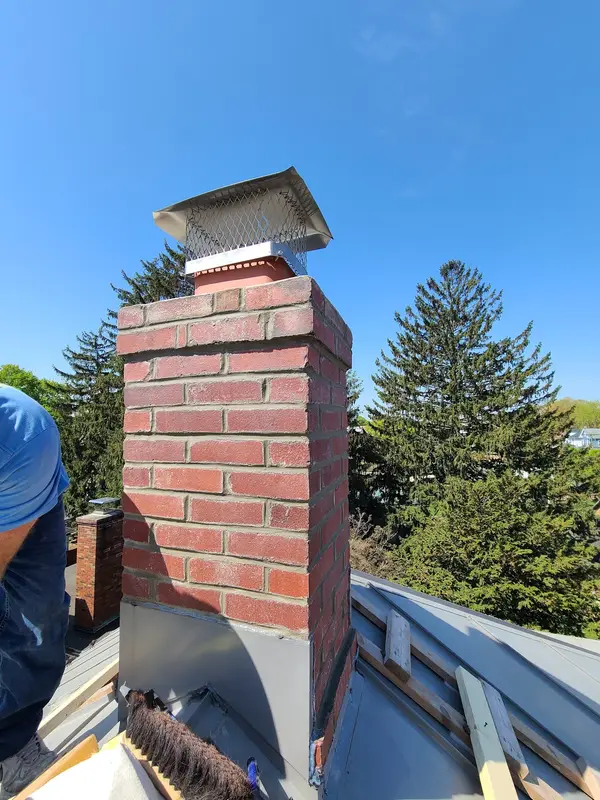 Brick chimney repair