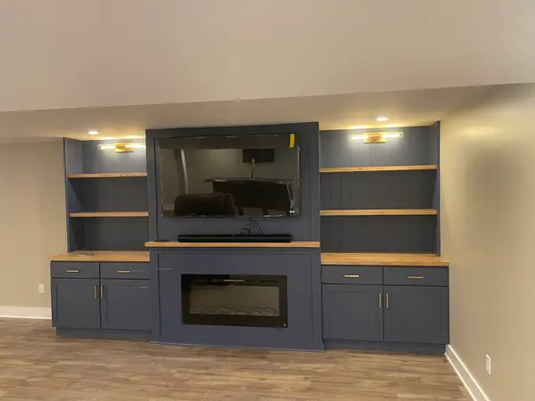 Finished basement media wall