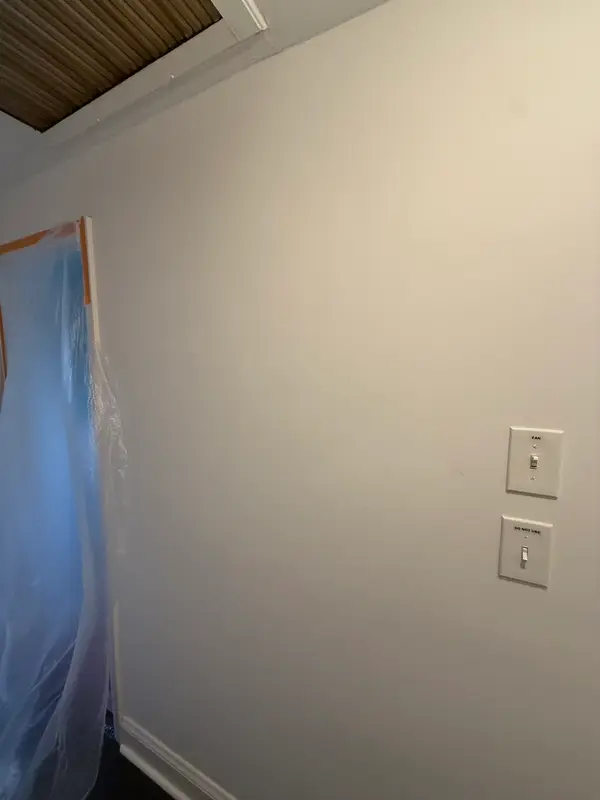 Finished wall around an outlet