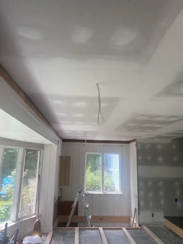 Taped ceiling and walls
