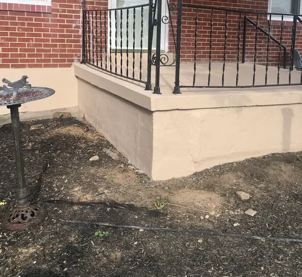 Finished foundation and front steps