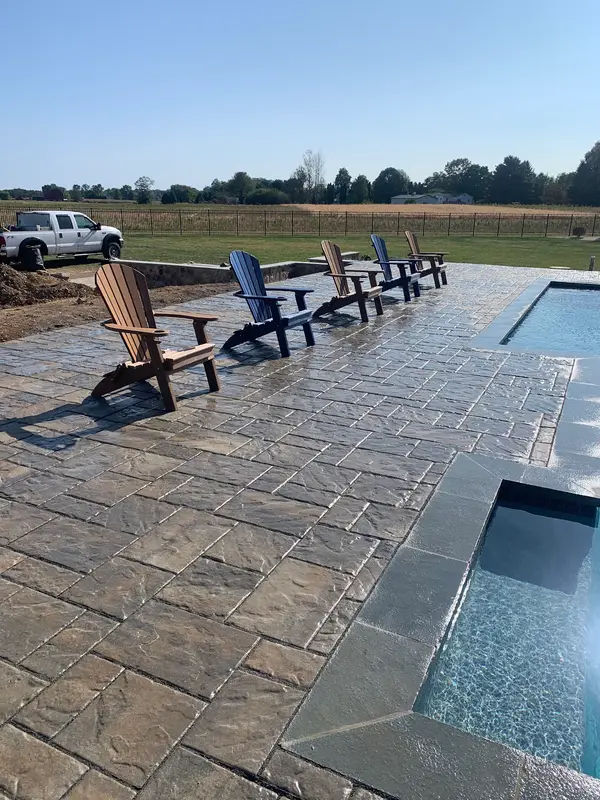 Poolside patio