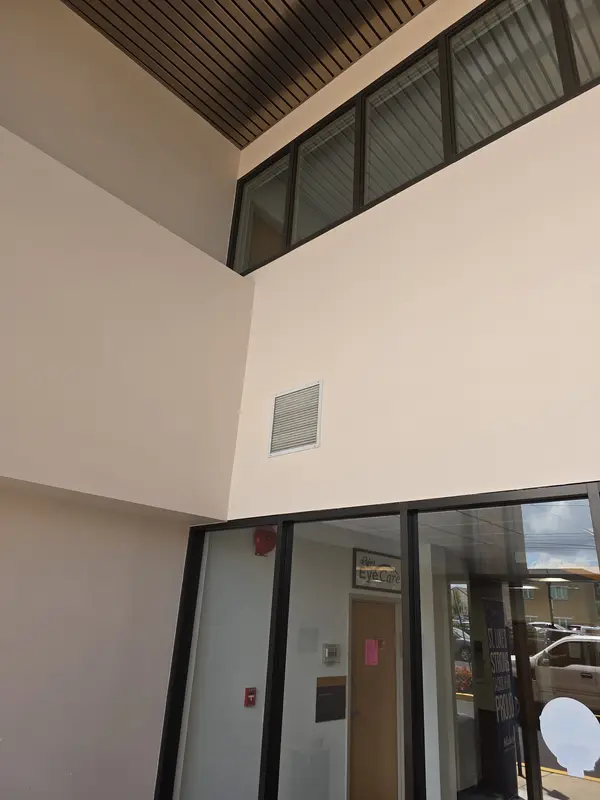 Tall interior wall