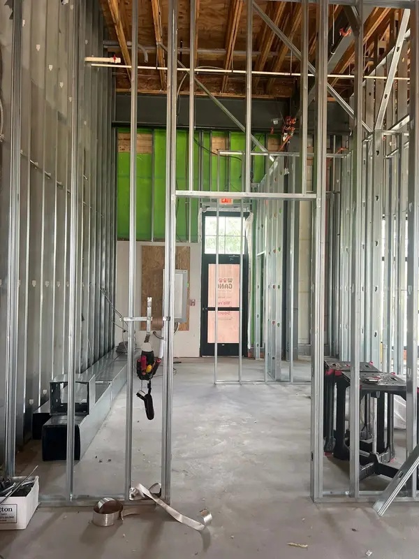 Electrical work in framed interior walls