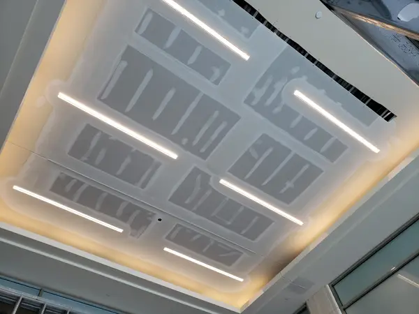 Drywall ceiling during finishing