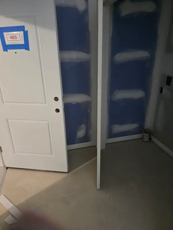 Wall preparation around a door