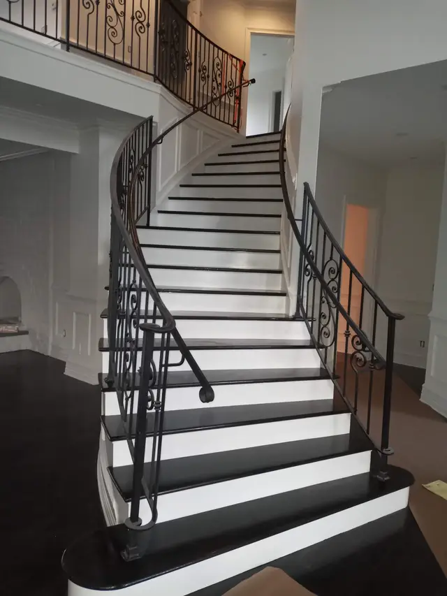 Wood Stair Refinishing context for DCM Wood Flooring LP