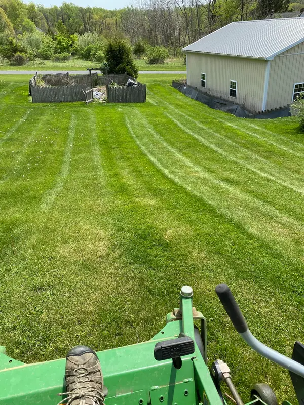 Mowing a large lawn