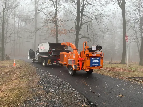 Chipper at a work site
