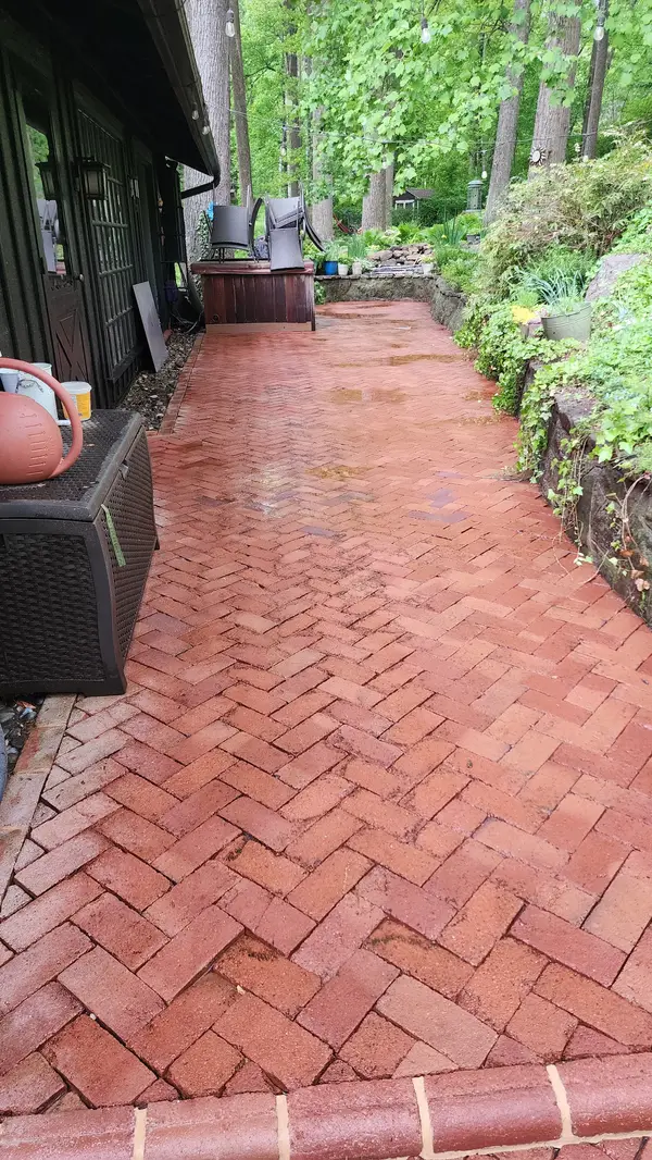 Brick path after cleaning