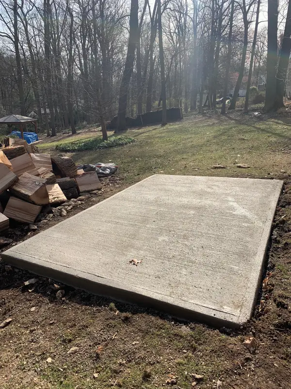 Finished concrete pad