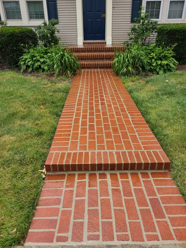 Brick entry walkway