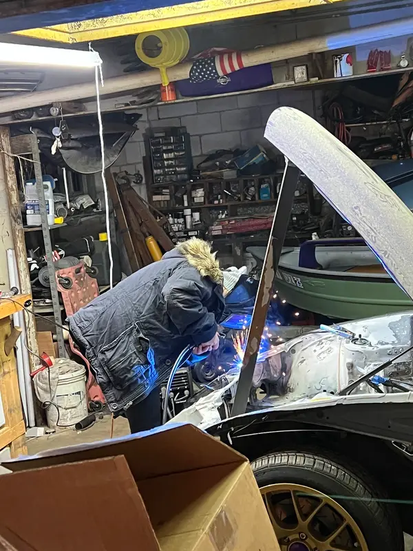 Equipment repair in a garage