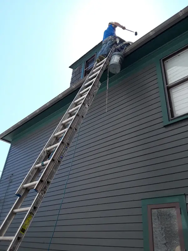 High exterior trim work