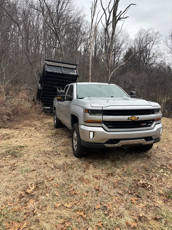 Truck and trailer at a property