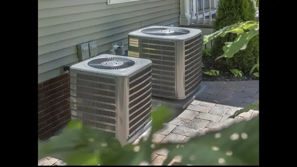 Two residential outdoor air-conditioning units