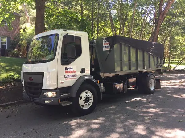 Residential hooklift dumpster delivery from Thrifty Dumpster gallery