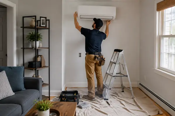 Ductless mini-split system installation