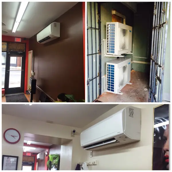 Wall-mounted ductless HVAC unit
