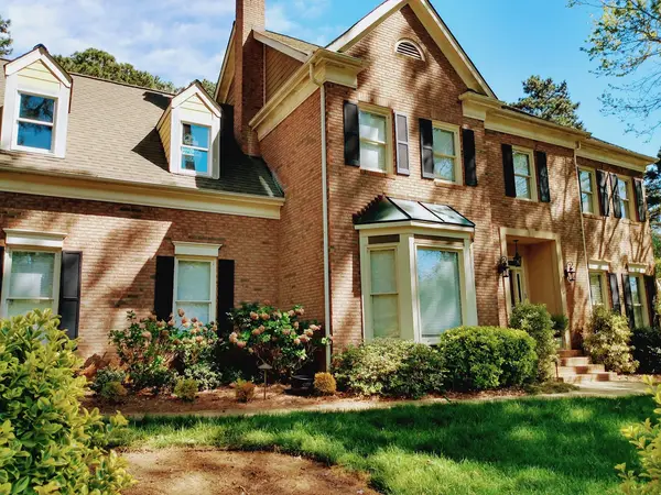 Brick house with exterior trim