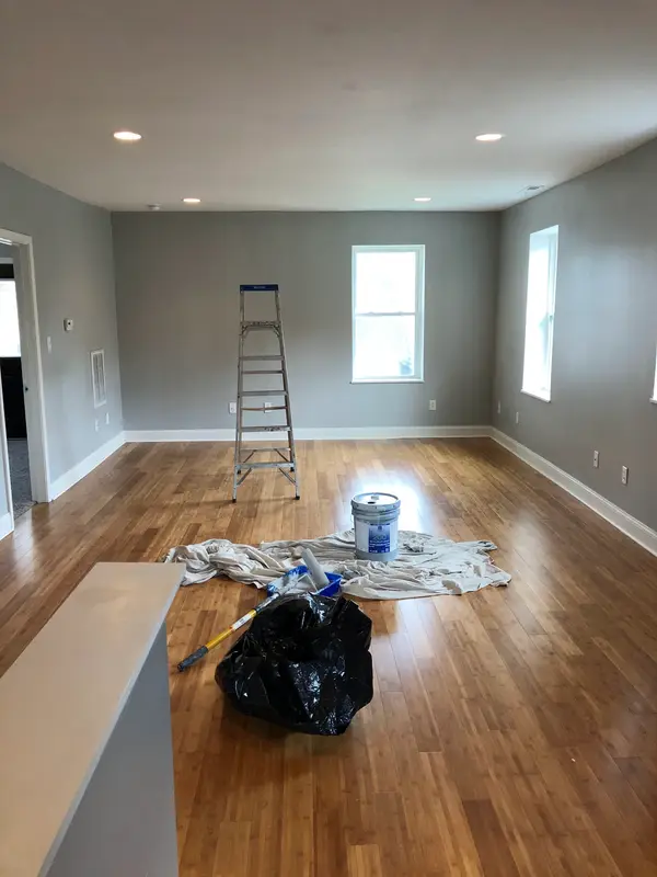 Interior room painting in progress