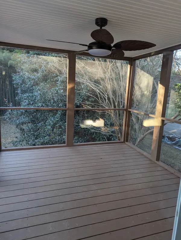 Screened porch interior