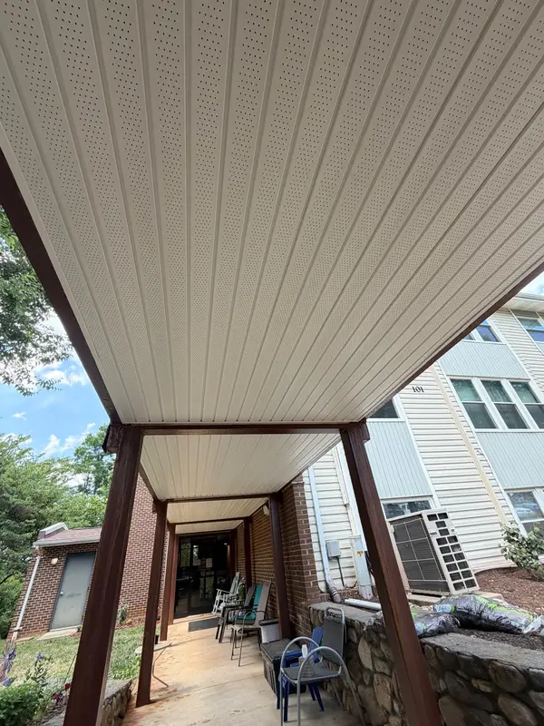 Covered porch ceiling