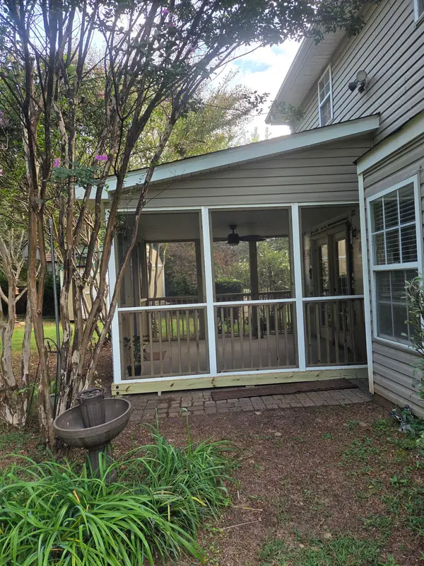 Porch enclosure beside the yard