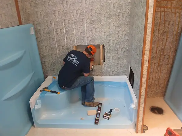 Shower base installation
