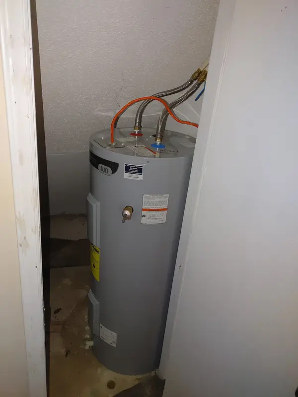 Compact water heater installation