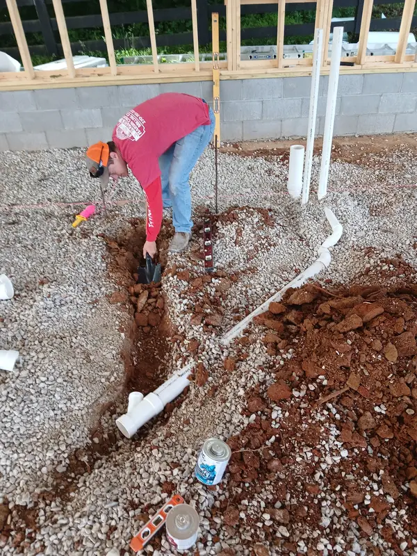 Drain piping during construction