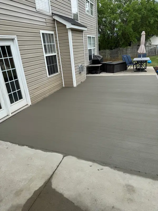 Patio beside the house