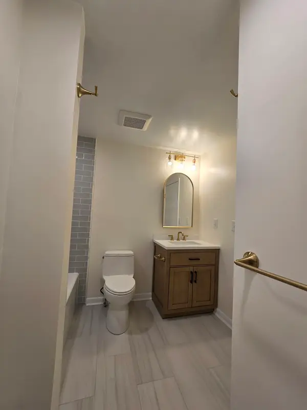 Tiled bathroom and shower