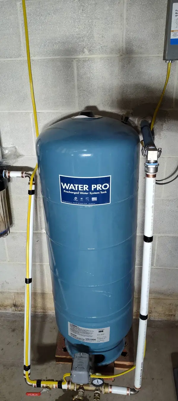 Pressure tank installation