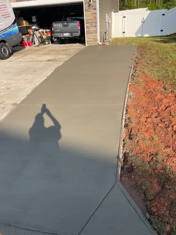 New driveway section